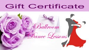 gift certificate for ballroom dance lessons