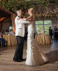 Wedding first dance, happy couple dancing choreographed dance routine