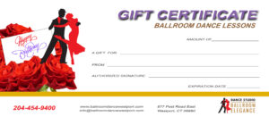 ballroom dance lessons gift certificate